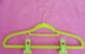 suit flocked hanger with clips and tie bar